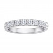 The Maiden Lane Channel-Set Diamond Ring in 14K White Gold (.75K Round Cut).