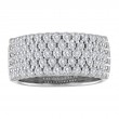 The 14k White Gold Broadway Honeycomb Band with Diamonds. 1.25ctw