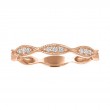 The 14k Rose Gold Stackable Broadway Ring with Diamonds. 0.10ctw