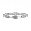 The 14k White Gold Stackable Broadway Ring with Diamonds. 0.10ctw