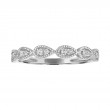 The 14k White Gold Stackable Broadway Ring with Diamonds. 0.12ctw