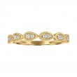 The 14k Yellow Gold Stackable Broadway Ring with Diamonds. 0.12ctw