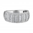 The Maiden Lane Pave Diamond Band in 14K White Gold (1K Round and Baguette Cuts).