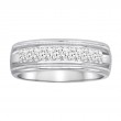 The Diamond Jim Channel-Set Men's Wedding Band with Diamonds (15K Round Cut).