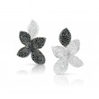 PASQUALE BRUNI 18K ROSE AND WHITE GOLD GIARDINI SEGRETI EARRINGS WITH BLACK AND WHITE DIAMONDS