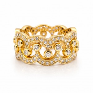 Convertible Crown Ring Set in 18k Yellow Gold