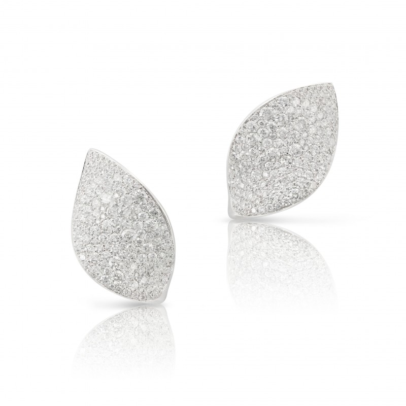PASQUALE BRUNI 18K WHITE GOLD GIARDINI SEGRETI EARRINGS WITH DIAMONDS
