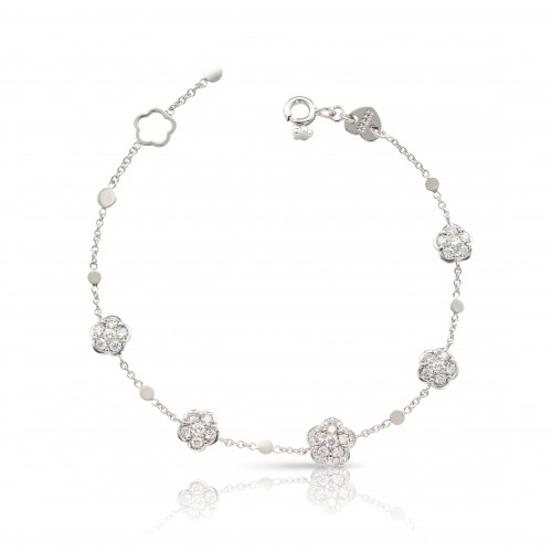 Pasquale Bruni 18K White Gold Figlia dei Fiori Bracelet with Diamonds DIA-0.55. GLD-4.04
