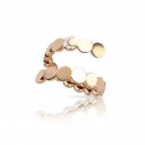 PASQUALE BRUNI 18K ROSE GOLD LUCE RING SIZE S DIA-0.05 GLD-4.59. 