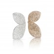 PASQUALE BRUNI 18K  WHITE AND ROSE GOLD GIARDINI SEGRETI EARRINGS WITH WHITE AND CHAMPAGNE PAVÉ DIAMONDS
