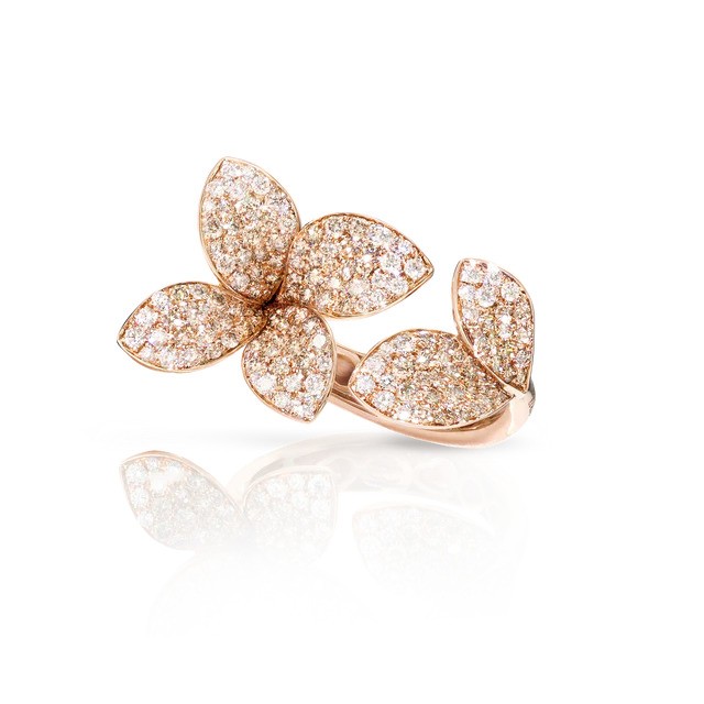 PASQUALE BRUNI 18K ROSE GOLD DIAMOND GIARDINI SEGRETI DIA-1.25 SIZE 14. GLD-5.06