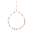PASQUALE BRUNI 18K ROSE GOLD XCOLOR STONES FIGLIA DEI FIORI NECKLACE DIA-0.01. COLOR STONES -12.75 ,GLD-8.25