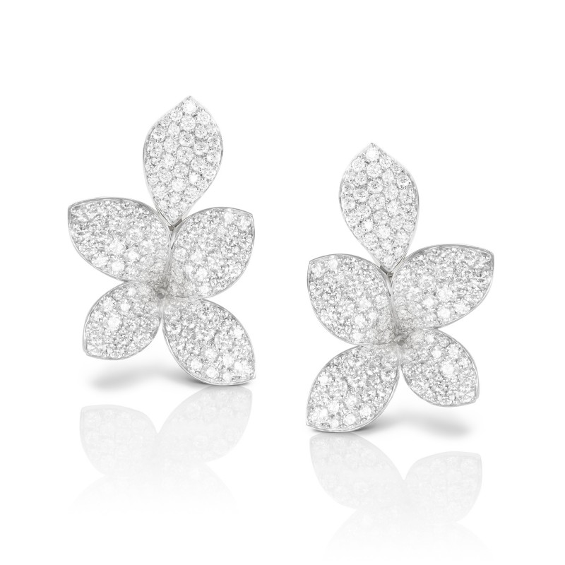 PASQUALE BRUNI 18K WHITE GOLD GIARDINI SEGRETI EARRINGS WITH DIAMONDS