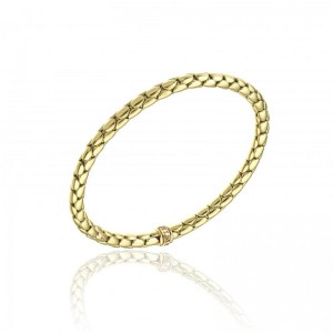 CHIMENTO 18K YELLOW GOLD STRETCH SPRING BRACELET.