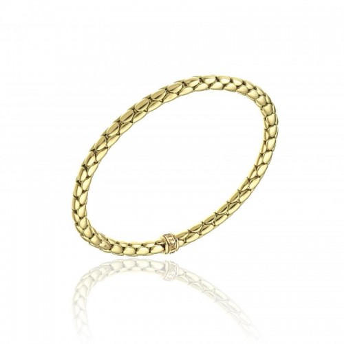CHIMENTO 18K YELLOW GOLD STRETCH SPRING BRACELET.