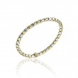 CHIMENTO 18K WHITE AND YELLOW GOLD TWO-TONE STRETCH SPRING BRACELET
