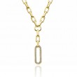 CHIMENTO 18K YELLOW GOLD DIAMOND LINK X-TEND NECKLACE 0.42 VS-G 38.90GR. 