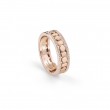 Damiani 18k Pink Gold Diamond Ring Belle Epoque Reel 5.70mm. 