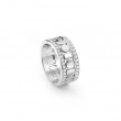 Damiani 18k White Gold Belle Epoque Reel Ring with Diamonds, size 11