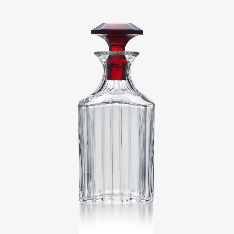 Harmonie Whiskey Decanter - Clear and Red