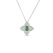 Roberto Coin 18K Diamond & Tsavorite Flower Pendant