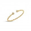 18K Yellow Gold  Love in Verona Narrow Diamond Twist Bangle