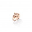 18K ROSE GOLD VENETIAN PRINCESS PIROUETTE PAVÃ‰ SMALL FLOWER RING WITH DIAMOND AND MOP