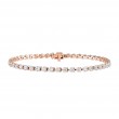 The Wall Street 14k Rose Gold and Diamond Tennis Bracelet. 3.15ctw