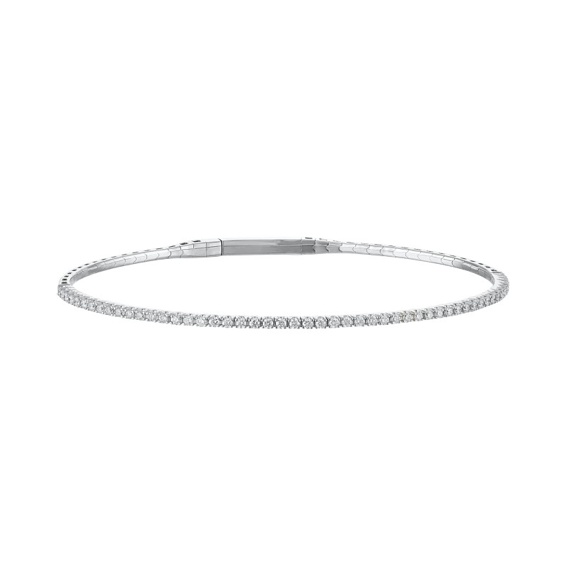 The Broad Street 14k White Gold and Diamond Flexi Bracelet. 0.55ctw