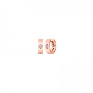 18K Rose Gold Verona Huggie Hoop Earrings