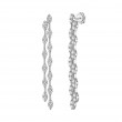 The Maiden Lane Double Diamond Drop Earrings in 14K White Gold 2.60CT.