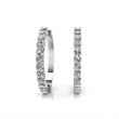 The Wall Street 14k White Gold and Diamond Hoops. 1.50ctw