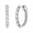 The Maiden Lane 14k White Gold and Diamond Hoops. 0.50ctw