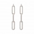 The Broad Street 14k White Gold and Diamond Link Earrings. 0.55ctw