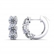 The Maiden Lane 14k White Gold and Diamond Huggies. 1.5ctw