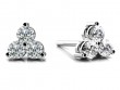 The Maiden Lane 14k White Gold 3-Stone Diamond Studs. 0.65ctw