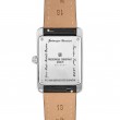 Classics Carrée Small Seconds with Diamond-Set Roman Numeral Dial and Black Leather Strap