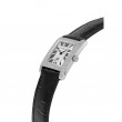 Classics Carrée Small Seconds with Diamond-Set Roman Numeral Dial and Black Leather Strap