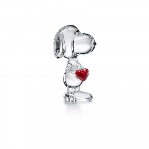 BACCARAT GLASS SNOOPY HEART FIGURE