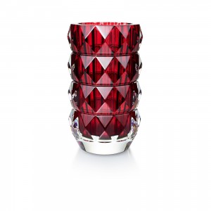 RED LOUXOR ROUND VASE