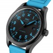 41MM Pilot's Watch Automatic George Russell in Black Ceramic with Blue Rubber Strap