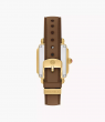 Deco Sport Mid Gold-Tone Brown Silicone Watch