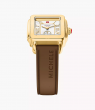 Deco Sport Mid Gold-Tone Brown Silicone Watch
