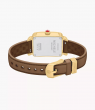 Deco Sport Mid Gold-Tone Brown Silicone Watch