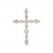 Vimco 14k Yellow Gold Diamond Cross Pendant 1.00ctw. 