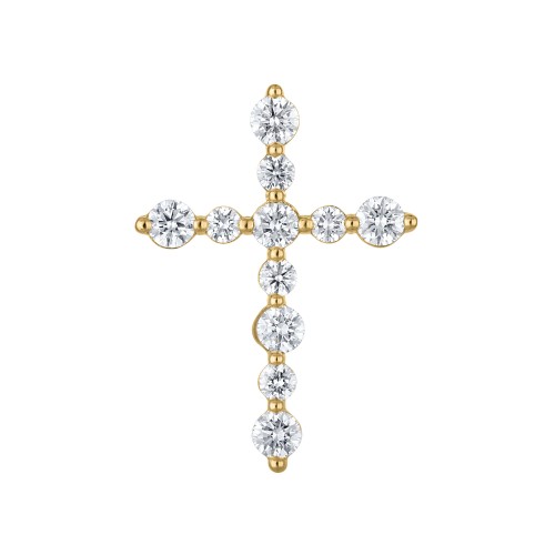 Vimco 14k Yellow Gold Diamond Cross Pendant 1.00ctw. 