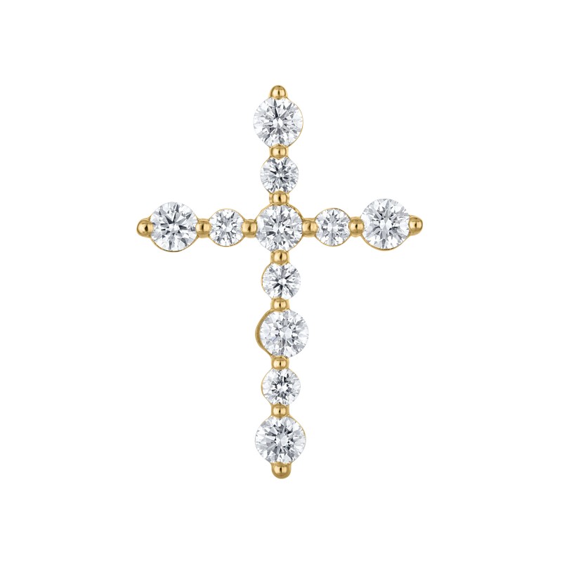 Vimco 14k Yellow Gold Diamond Cross Pendant 1.00ctw. 