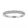 The 14k White Gold Stackable Broadway Ring with Diamonds. 0.10ctw