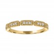 The 14k Yellow Gold Stackable Broadway Ring with Diamonds. 0.10ctw