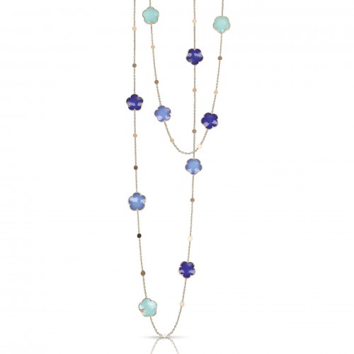 PASQUALE BRUNI 18K ROSE GOLD COLOR STONE TON JOLI LONG NECKLACE.